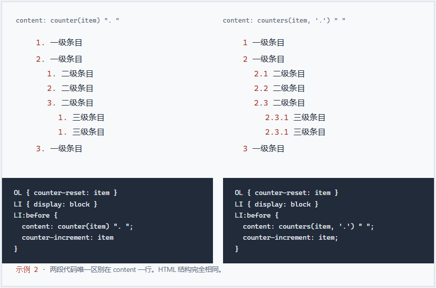 css计数