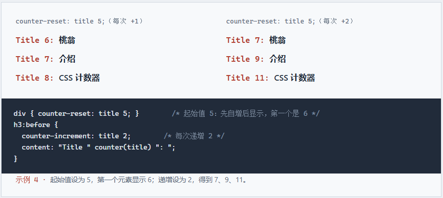 css 计数 递增